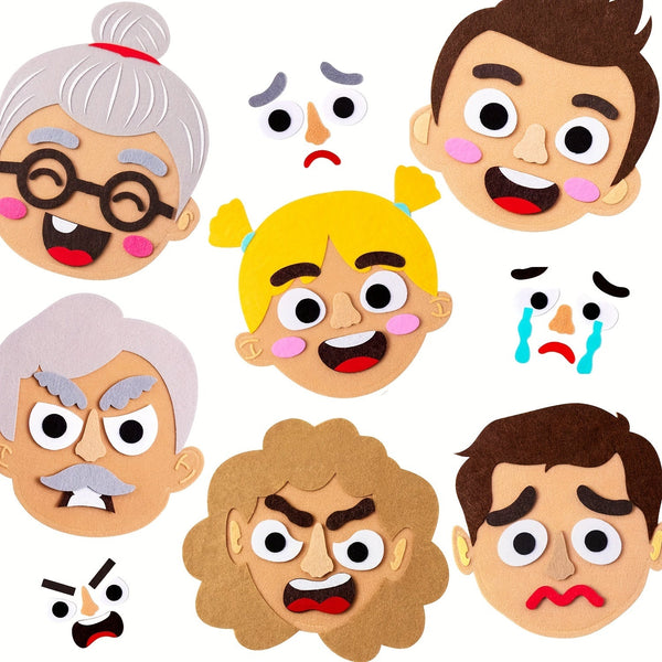 Emotionen Lernspiel für Kinder – 116-teiliges Set mit Gesichtern