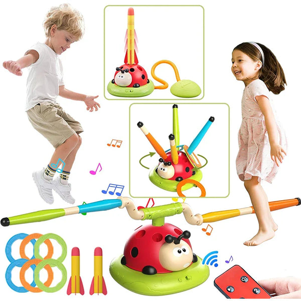 Multifunktionales Marienkäfer-Spielzeug mit Spring-, Wurf- & Raketen-Spielmodi