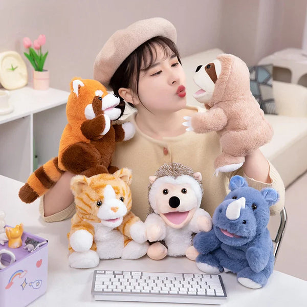 Tier-Handpuppen aus Plüsch – Fingerpuppen für Kinder