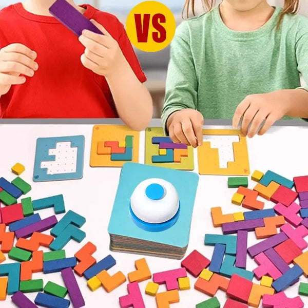 Montessori Puzzle Lernspiel für Kinder – Farben, Formen & Reaktionstraining