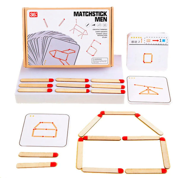 Montessori Logikspiel Holz – Denkspiel & Mathematisches Lernspiel für Kinder