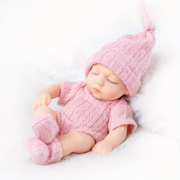 Mini Reborn Babypuppe 19 cm – Schlafendes Baby für Kinder