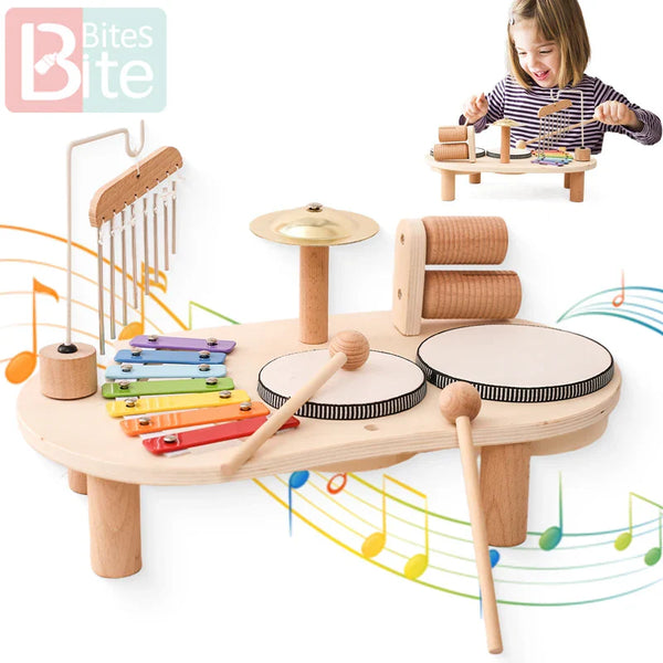 Montessori Musikspielzeug aus Holz für Babys – Xylophon & Glockenspiel