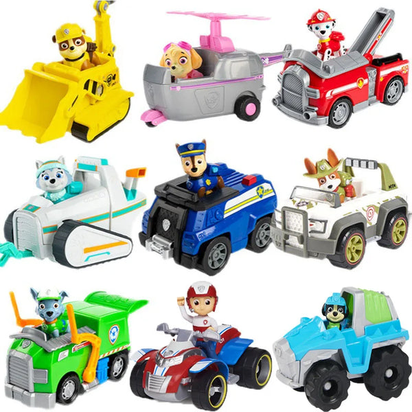 Paw Patrol Spielfiguren mit Fahrzeug – 10 Varianten
